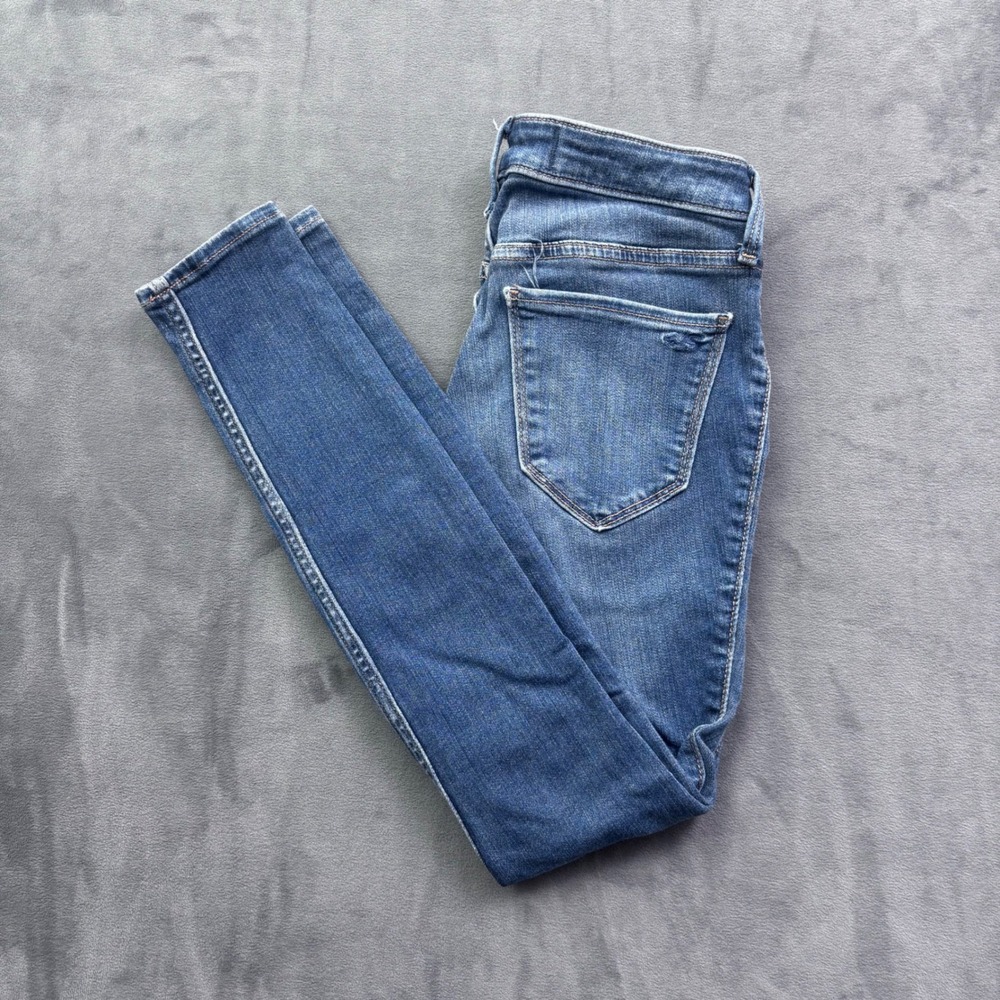 Hollister Mid-Rise Jean Leggings Medium Wash W24 L24 Advanced Stretch Skinny